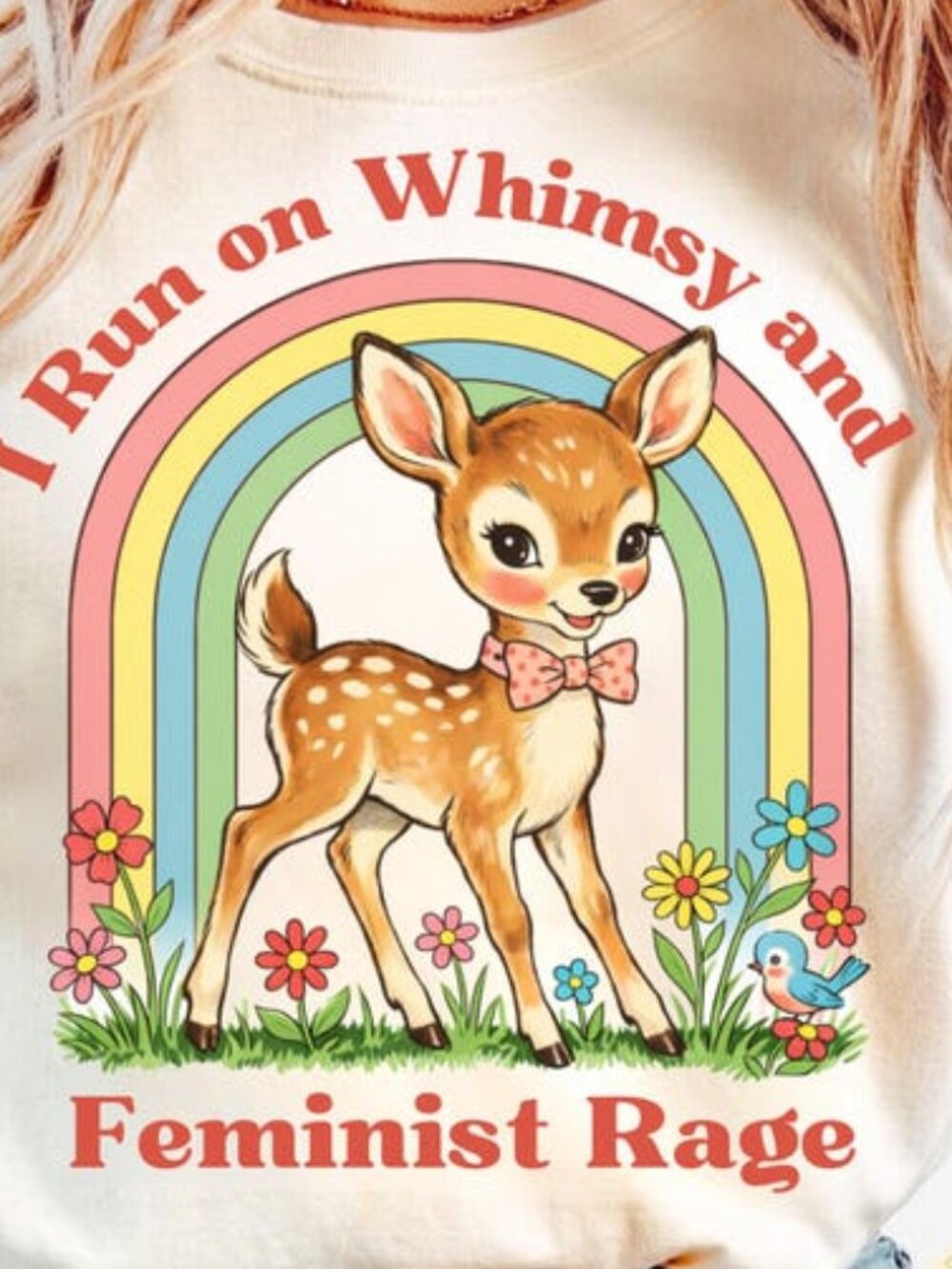 Whimsy and Feminist Rage Tee, Trendy Women's Rights - Picture 2 of 4